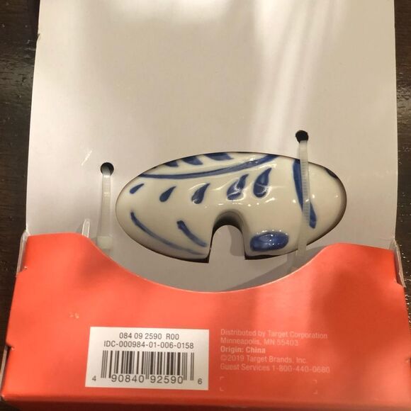 Opalhouse 4” Ceramic Fish Pot Percher🐟 white&blue - Picture 8 of 9